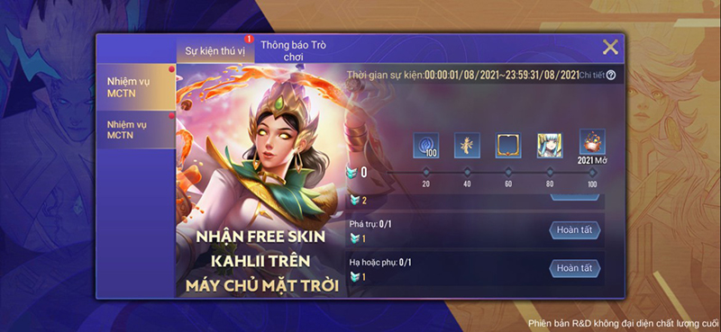 Ngoài trang phục Kahlii ra, người chơi còn nhận được các vật phẩm khác