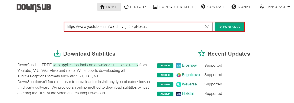 download sub youtube