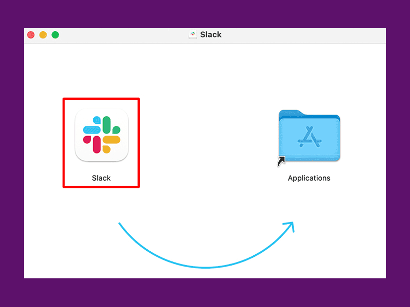 Chọn vào biểu tượng icon của Slack