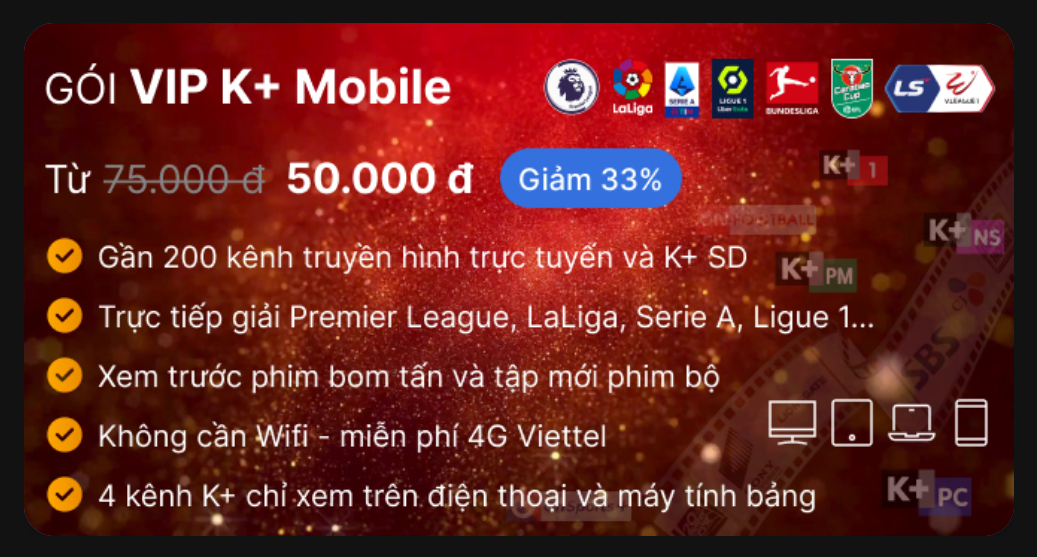 TV360: Kho kênh truyền hình, bóng đá và phim ảnh cao cấp