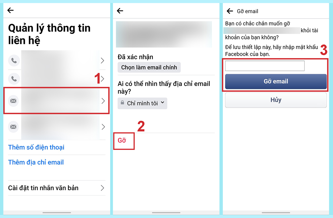 Cách đổi gmail Facebook trên điện thoại