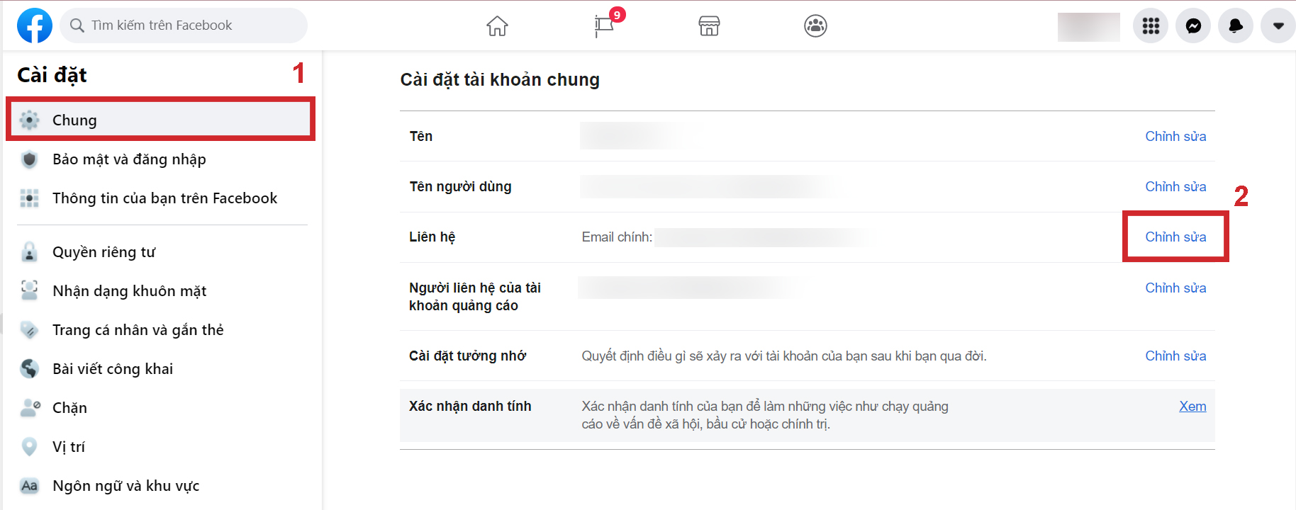 Cách đổi gmail Facebook trên điện thoại