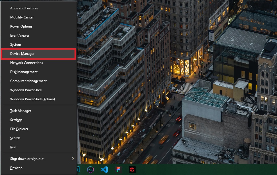 vào device manager