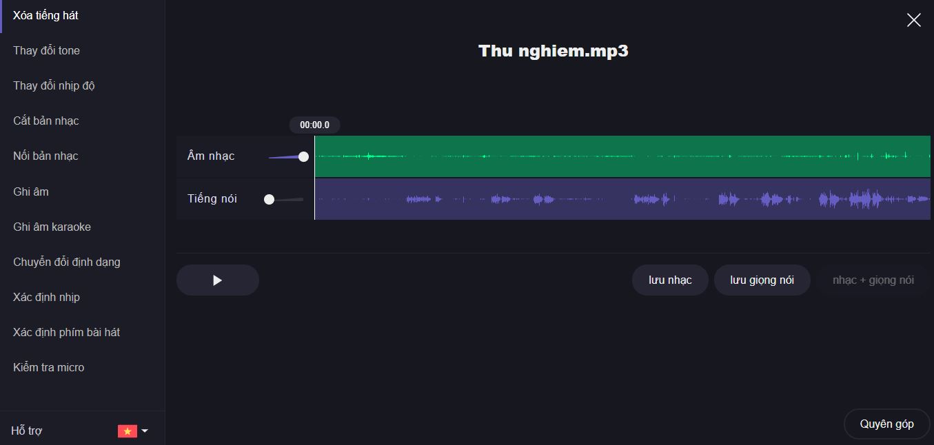 Tiến hành tải tệp nhạc hoặc lời vào máy tính