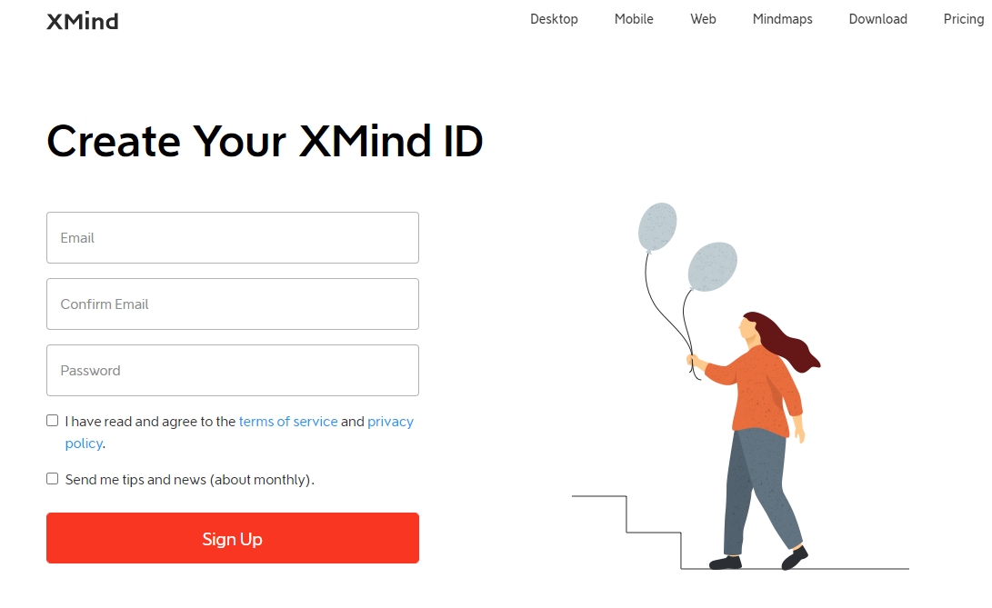 Tạo tài khoản Xmind