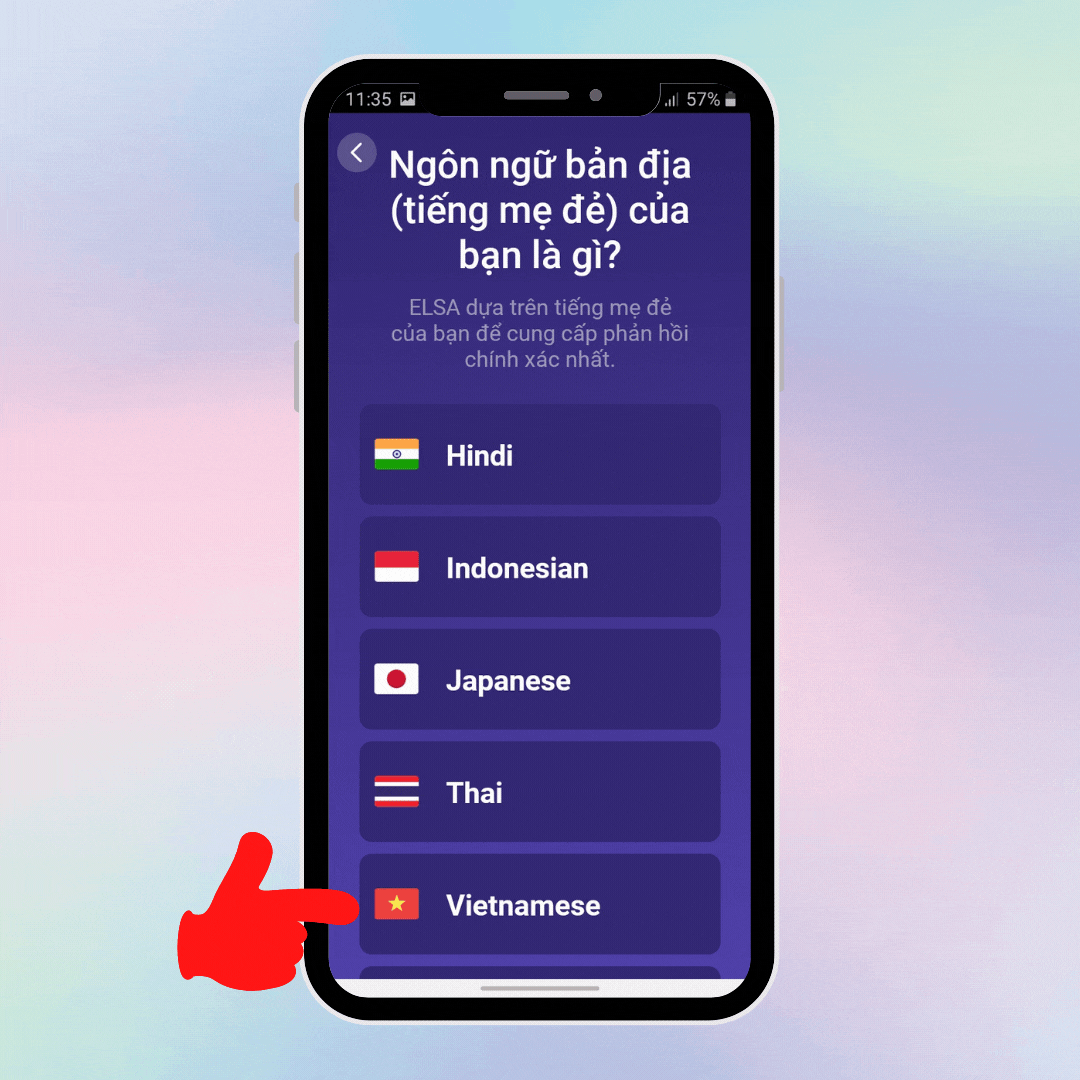 Hướng dẫn cách sử dụng ELSA Speak trên điện thoại bước 2