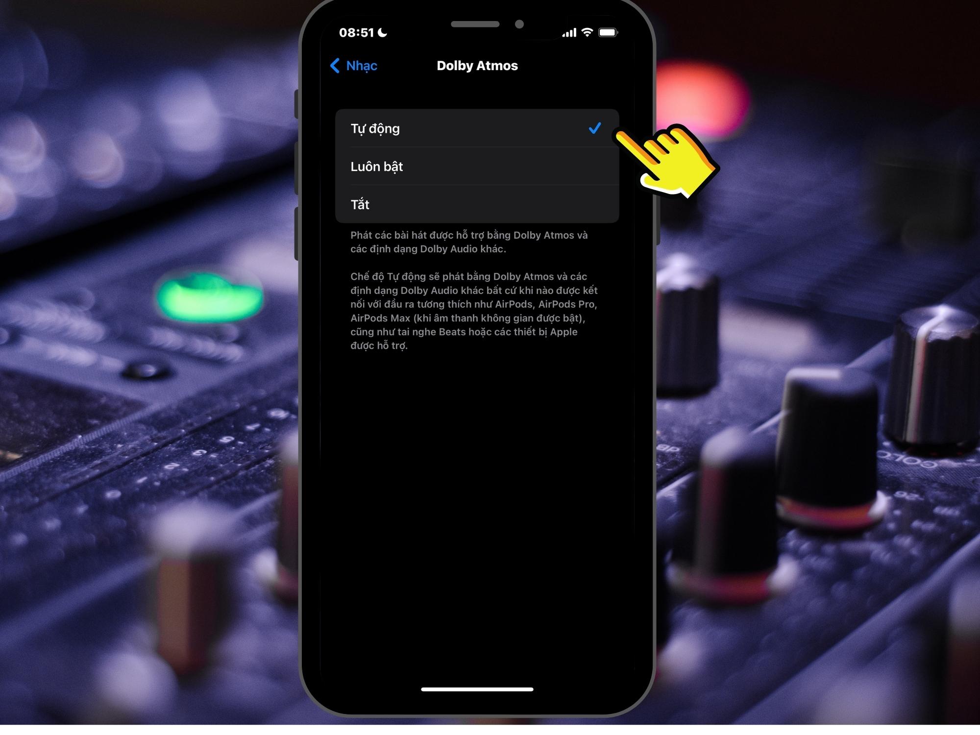cài đặt dolby atmos trên iphone