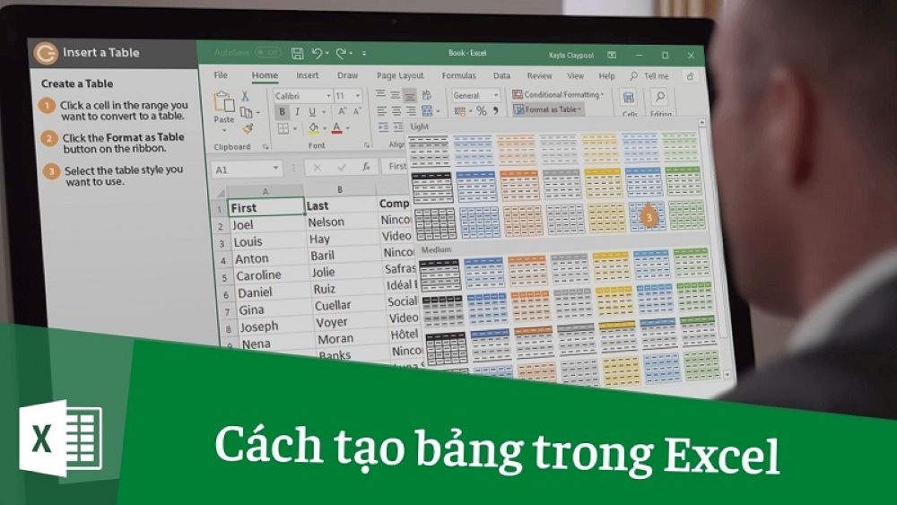 Cách tạo bảng trong Excel (table) chi tiết, dễ thực hiện