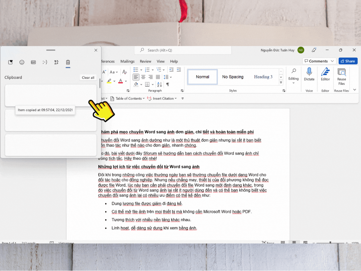 sử dụng snipping tool