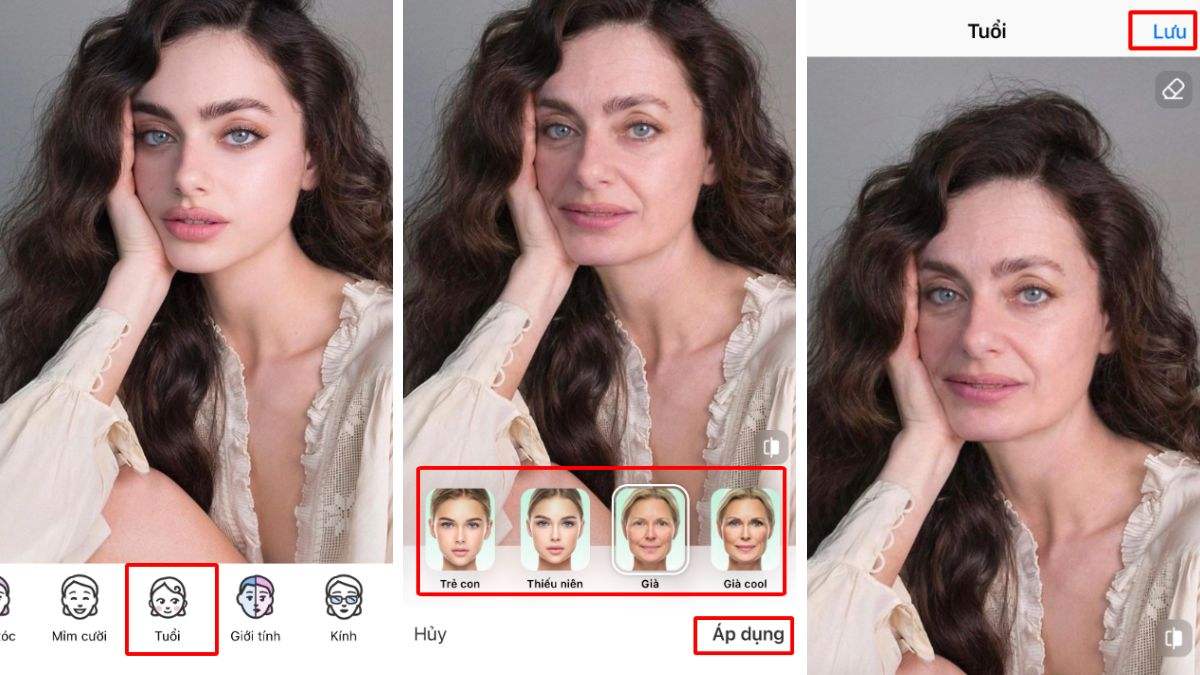 Cách sử dụng FaceApp để thay đổi độ tuổi bước 2