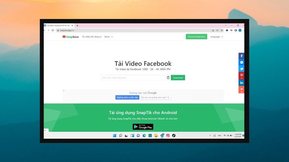 Snapsave App Phần mềm tải video Facebook trong một phút