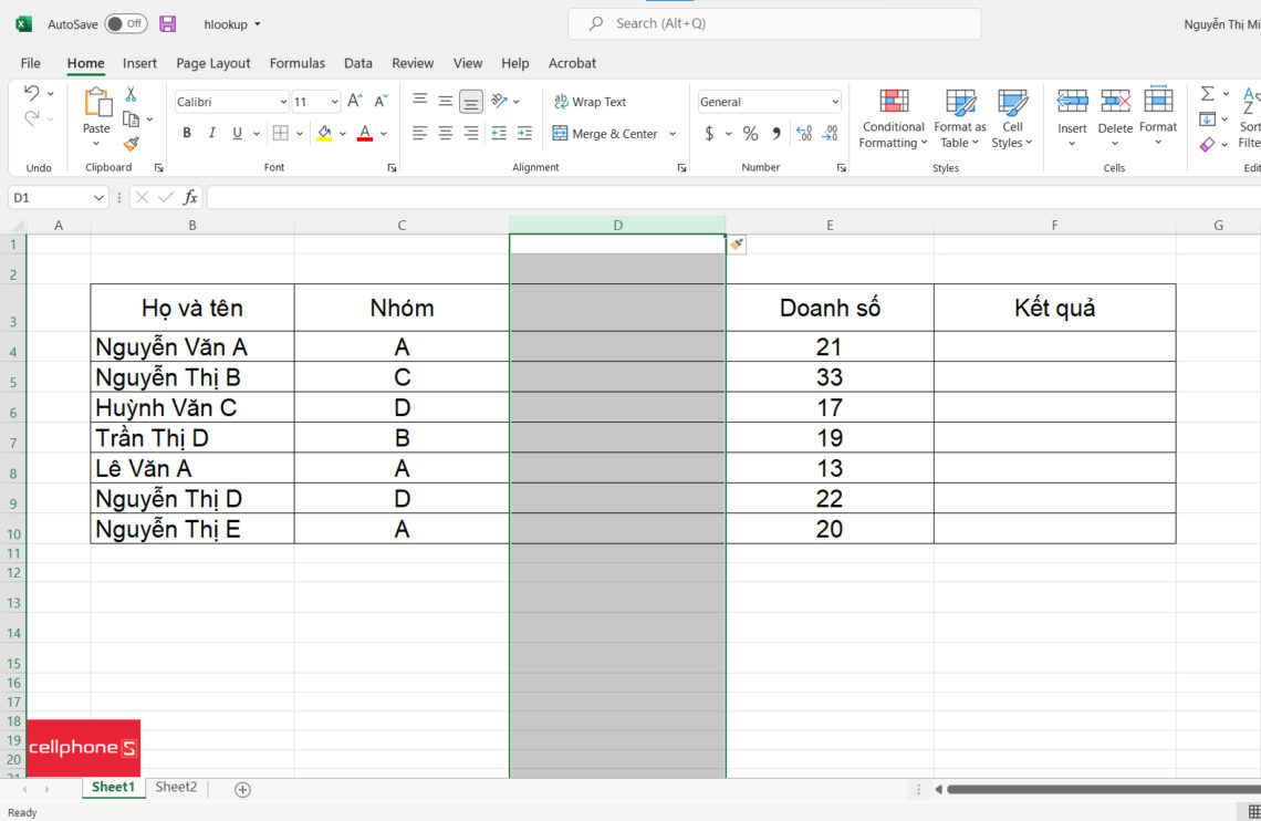 C ch ch n th m c t trong excel c c d c c nhanh m i nh t