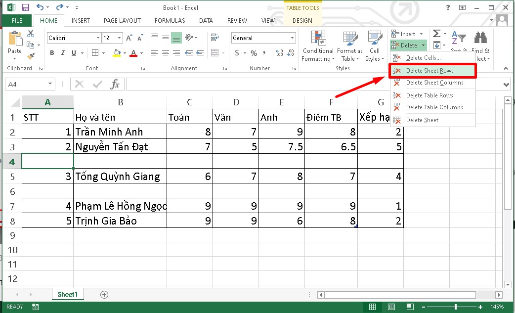 3 Cách Xóa Dòng Trống Trong Excel Nhanh Chóng Hiệu Quả 8663