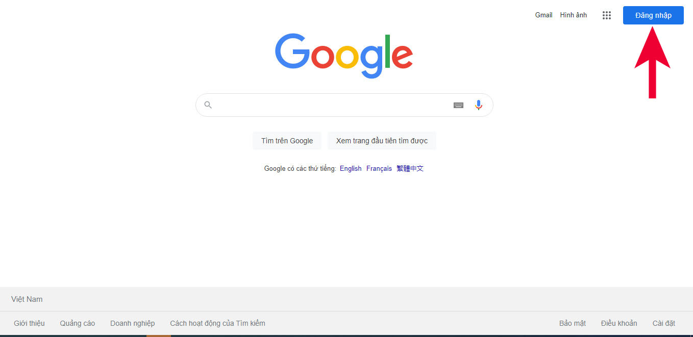 Cách tạo tài khoản Google trên máy tính - bước 1