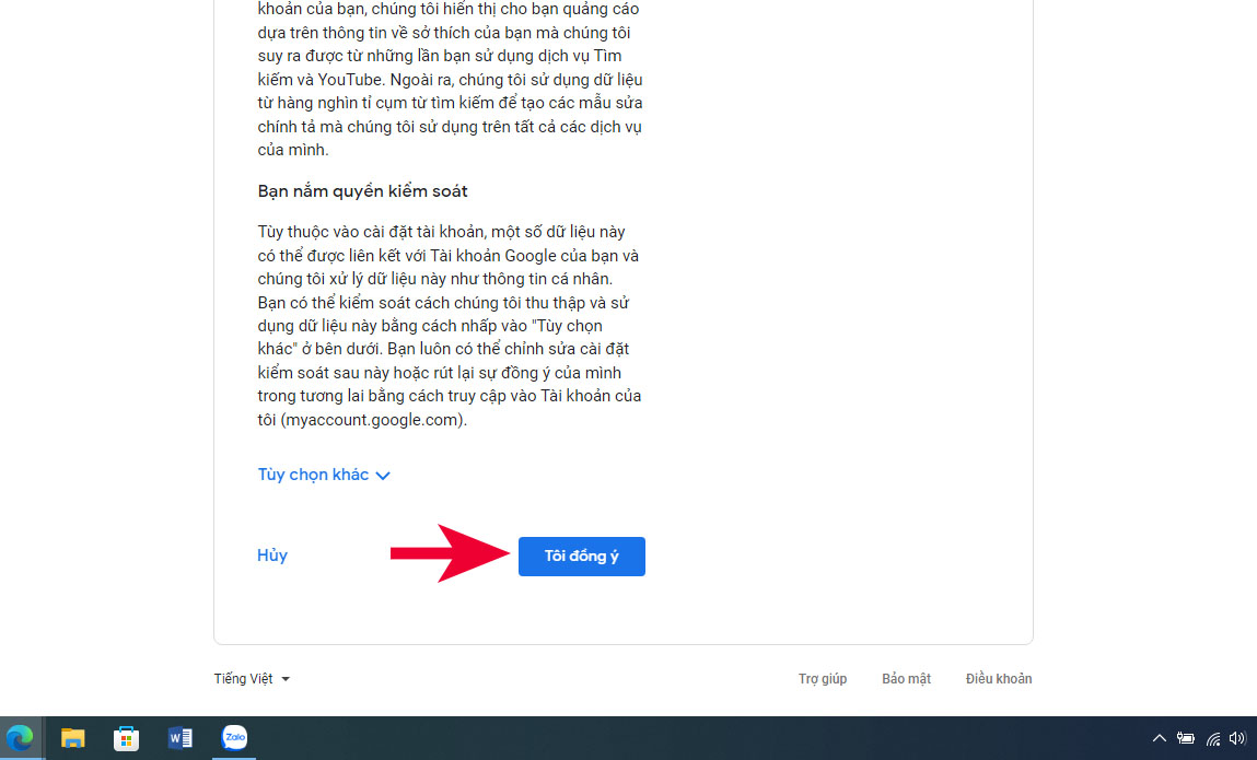 Cách tạo tài khoản Google trên máy tính - bước 5
