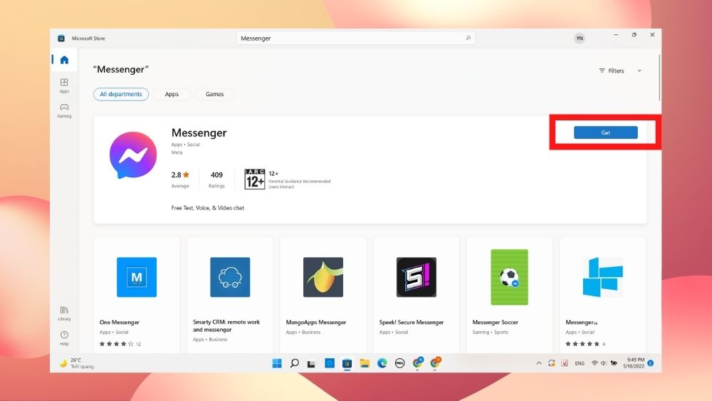 Cách cài đặt Messenger trên máy tính bước 3