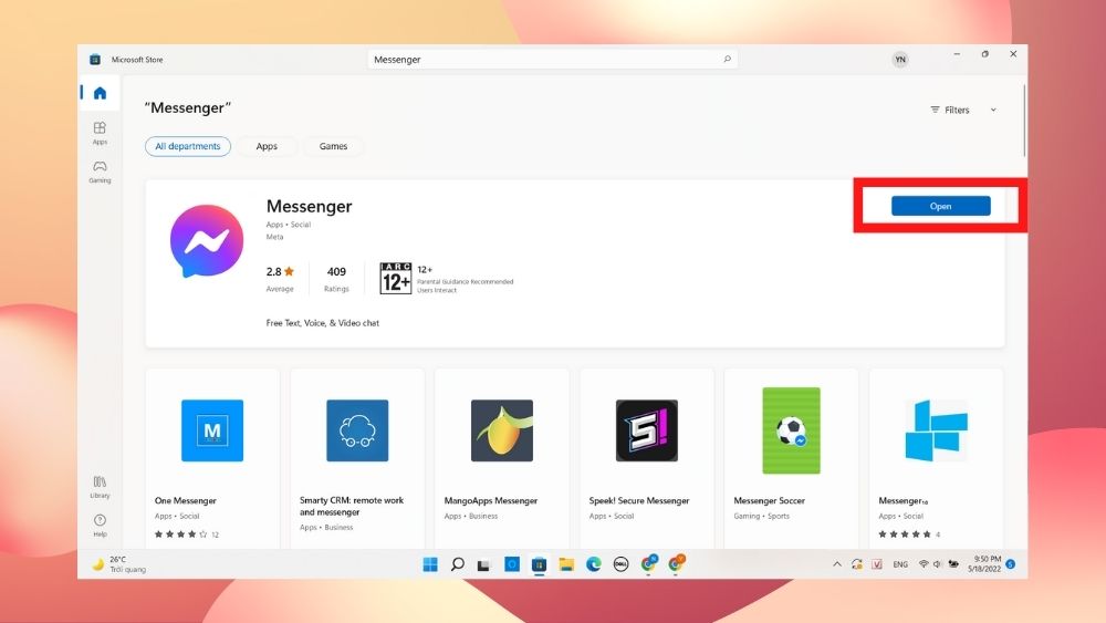 Cách thiết lập Messenger bên trên PC bước 4
