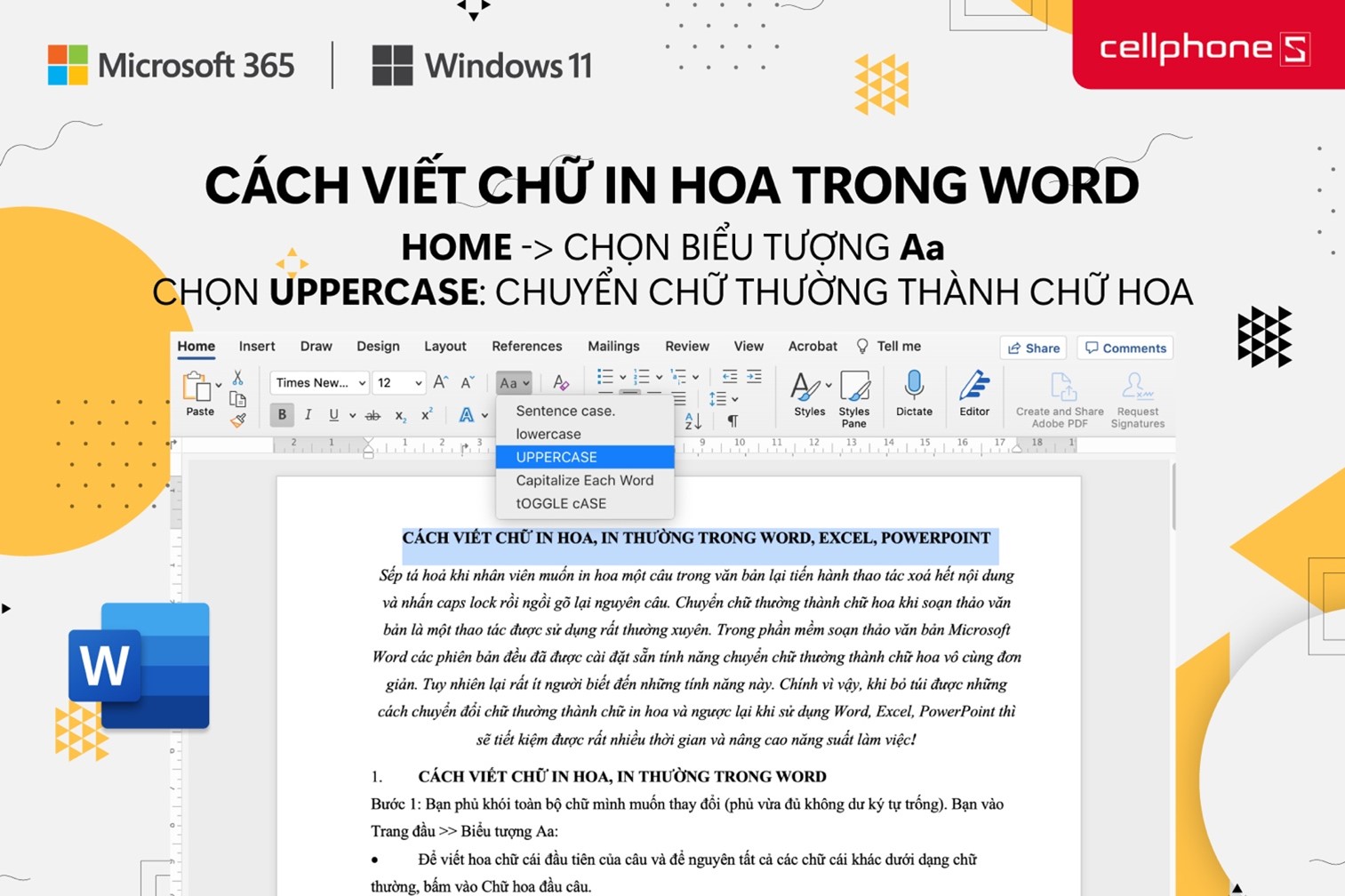 Chuyển chữ in hoa sang in thường Excel: Ngoài việc chuyển đổi chữ thường sang chữ hoa, bạn cũng có thể chuyển đổi chữ in hoa sang chữ in thường trên Excel. Với một phím tắt đơn giản, bạn sẽ tiết kiệm được rất nhiều thời gian cho công việc của mình. Hãy xem hình ảnh để tìm hiểu chi tiết hơn.