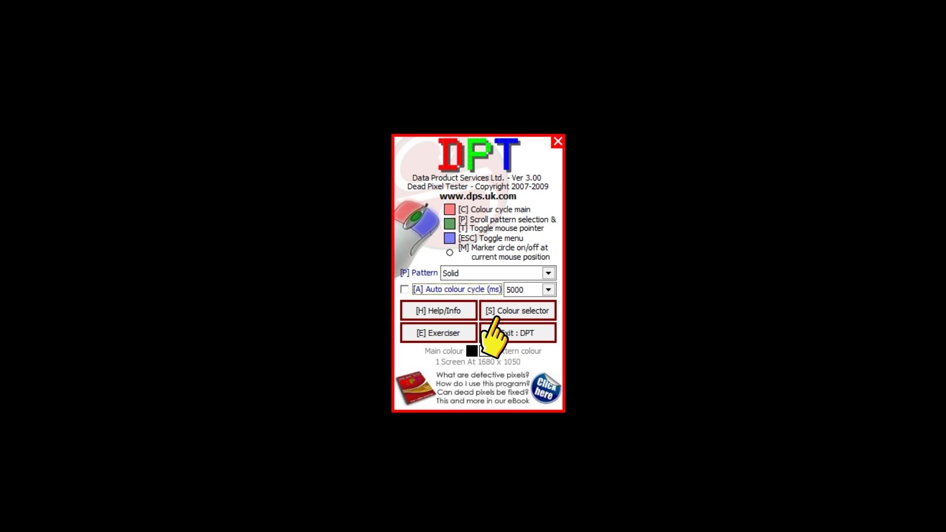 Phần mềm test màn hình Laptop - Dead Pixel Tester - Bước 2