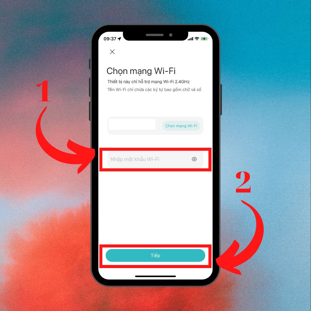 Nhập mật khẩu WiFi 1