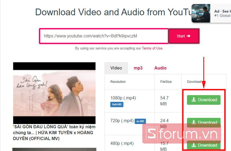 Download Youtube Video kể từ Youtubemp4