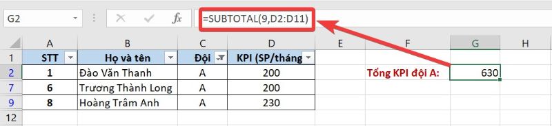 Khám phá cách sử dụng hàm Subtotal trong Excel như một chuyên gia