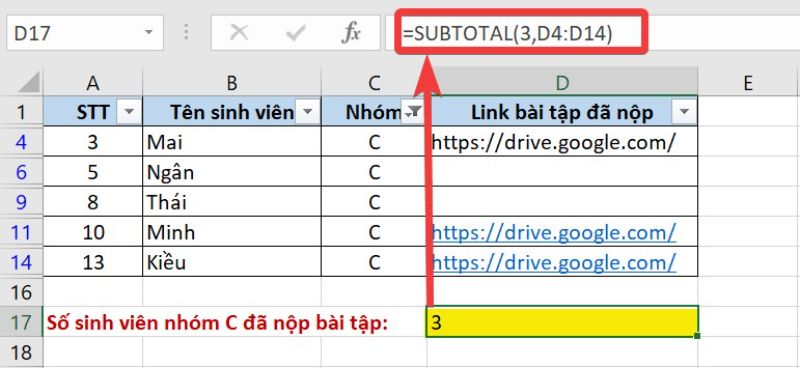 Khám phá cách sử dụng hàm Subtotal trong Excel như một chuyên gia