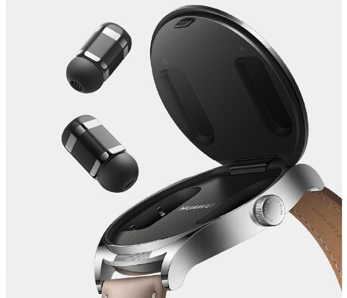Huawei Watch Buds ra mắt với thiết kế chứa tai nghe bên trong, giá 10.