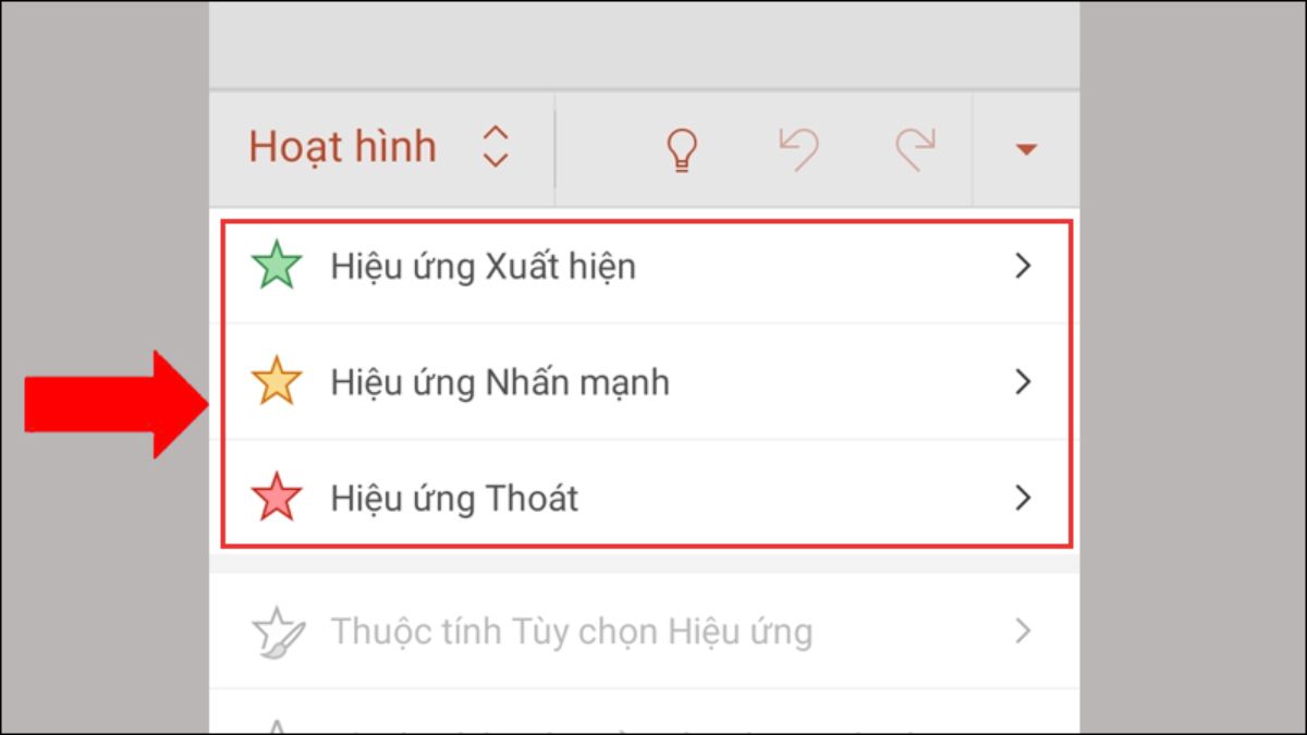 cách tạo hiệu ứng powerpoint điện thoại