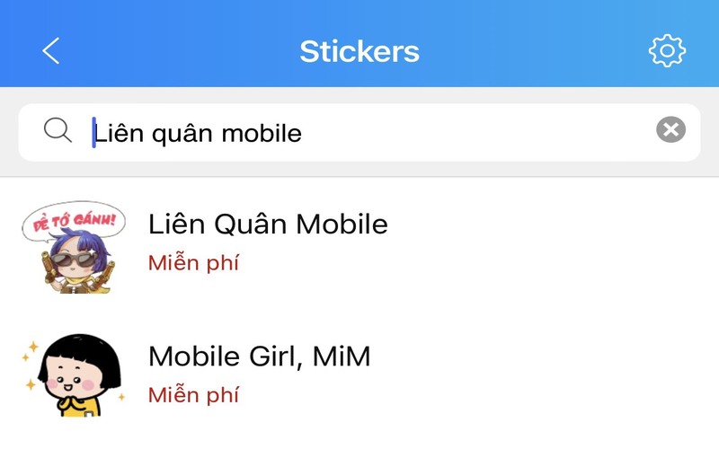 cách tải Sticker LQM trên zalo
