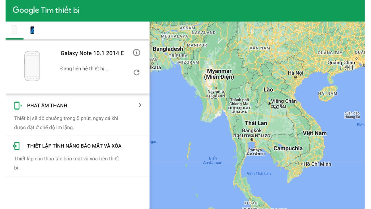 Cách tìm điện thoại bị mất qua Google 