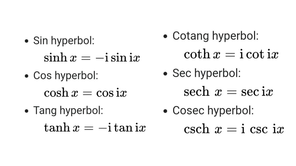 Hàm Hyperbolic là gì? Công thức và cách sử dụng hàm Hyperbolic