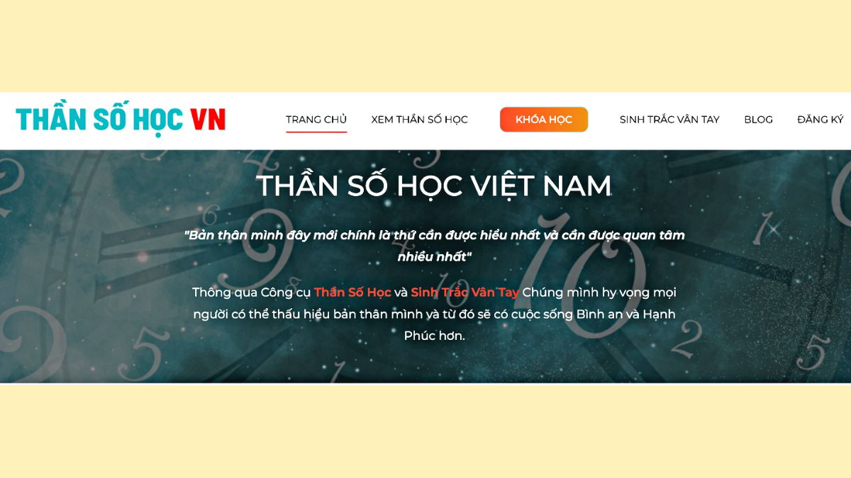 Website tra cứu thần số học VN