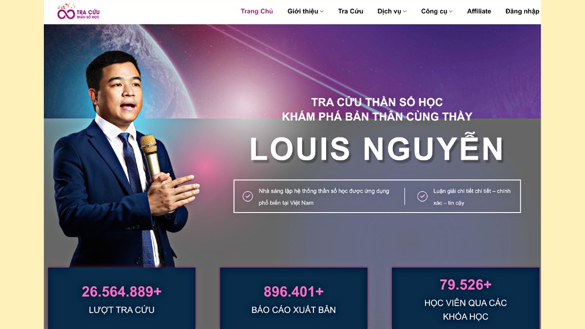 Website tra cứu thần số học