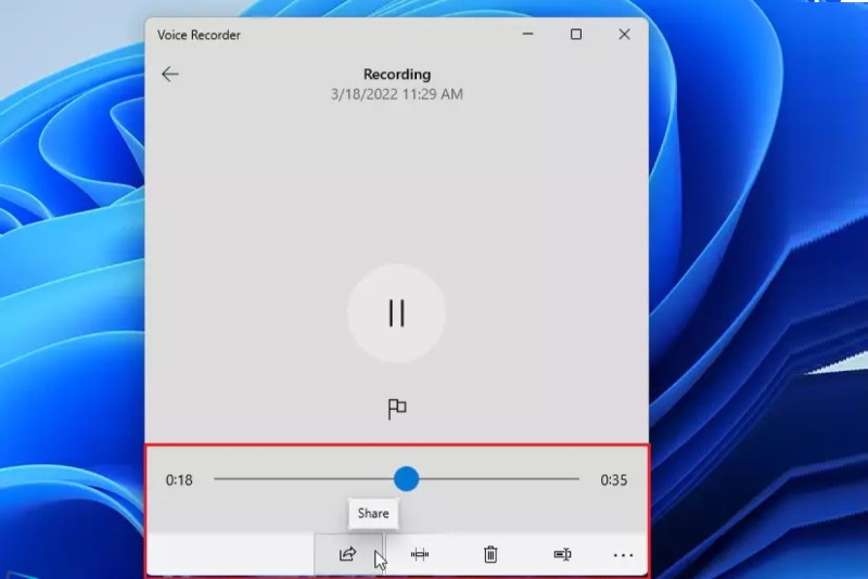 Hướng dẫn cách ghi âm Voice Recorder Windows 11 bước 5