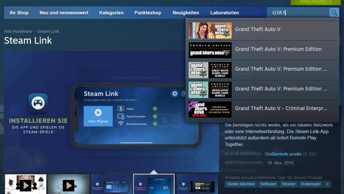 tải cài đặt GTA 5 miễn phí bằng Steam