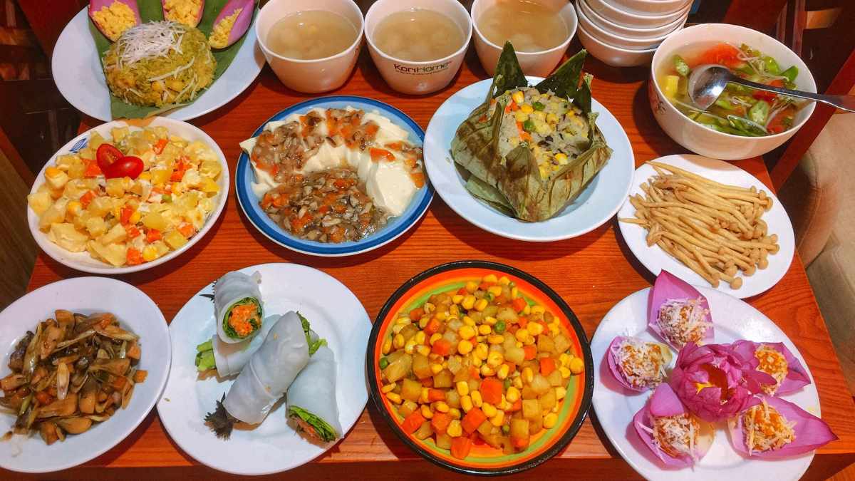 Mâm cúng Tết Nguyên Tiêu chay