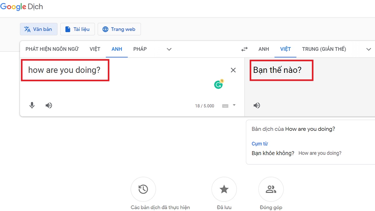 Google Dịch hình hình ảnh mang đến sản phẩm thời gian nhanh và phỏng đúng đắn cao