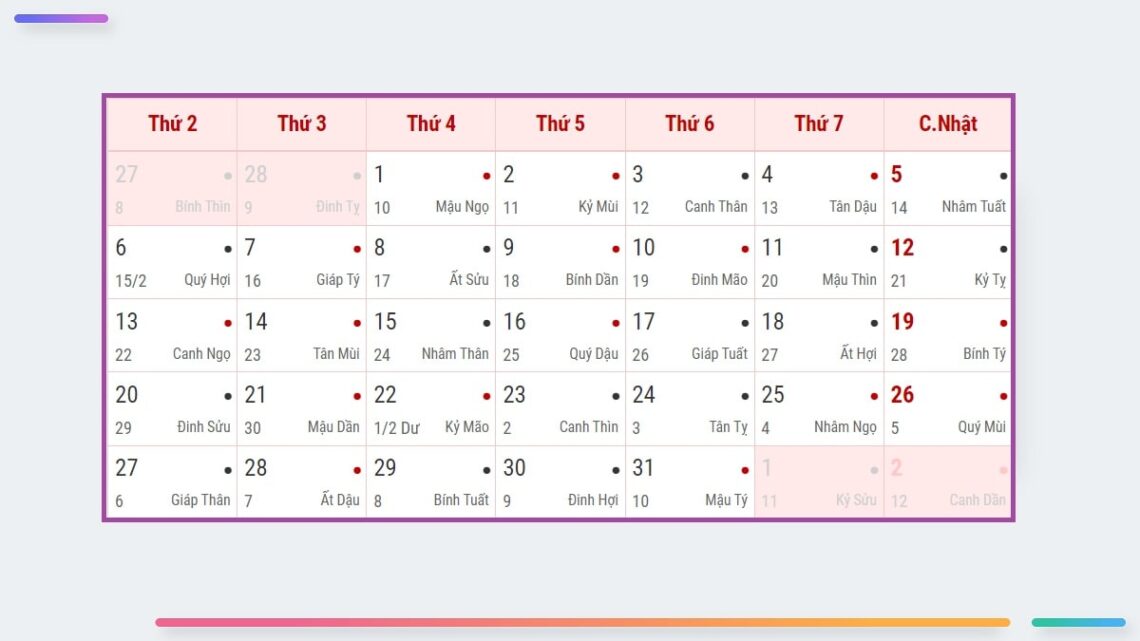 Lịch âm tháng 3 năm 2023: Ngày giờ tốt xấu ra sao?
