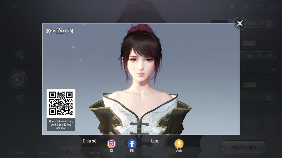 Revelation Thiên Dụ Mobile sở hữu tính năng tạo nhân vật thuộc hàng