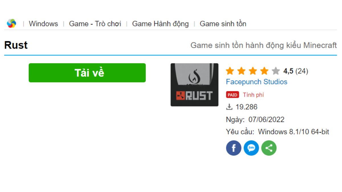 Cách tải Rust về điện thoại Android, iOS, PC đơn giản nhất