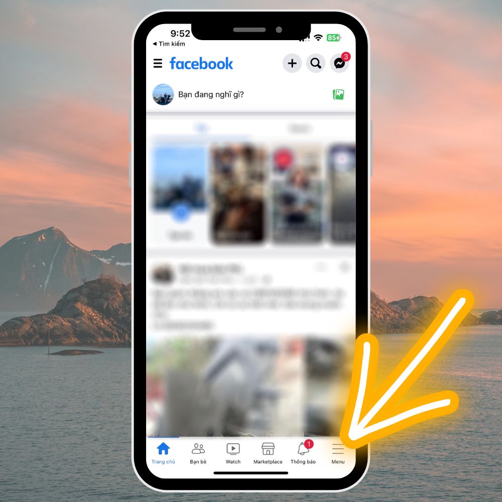 Cách xem và lưu lại Story Facebook bước 1