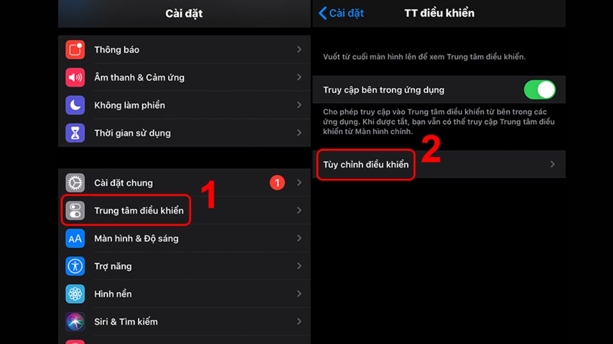 Cách tăng nút Ghi/quay screen bên trên vũ trang iOS, iPadOS cũ hơn