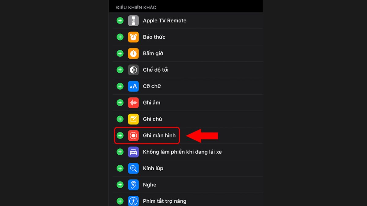 Cách tăng nút Ghi screen bên trên vũ trang iOS, iPadOS cũ hơn