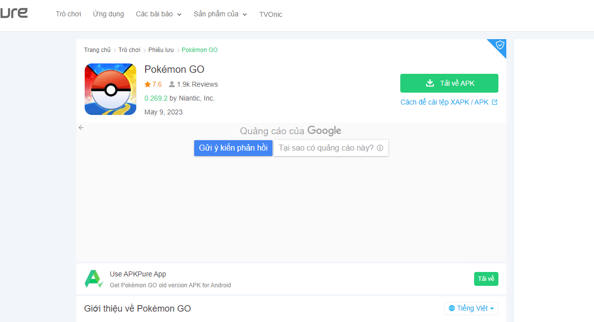 Cách tải Pokémon Go APK trên điện thoại IOS, Android