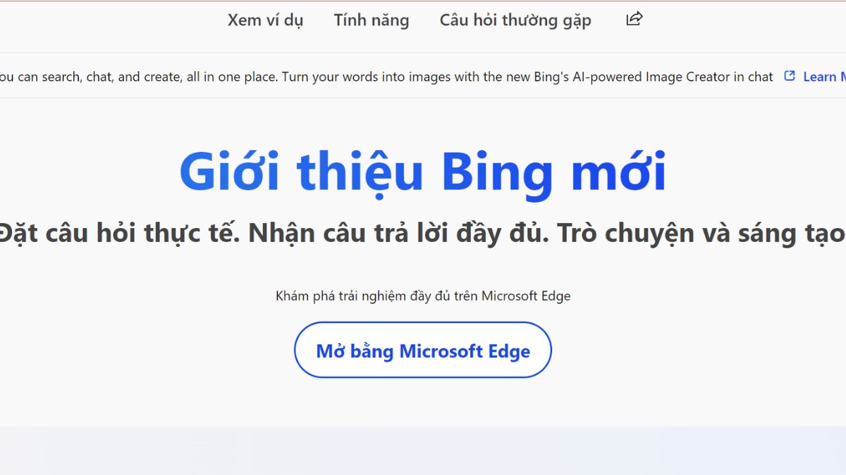 Cài đặt chế độ trò chuyện trên Bing AI bước 1