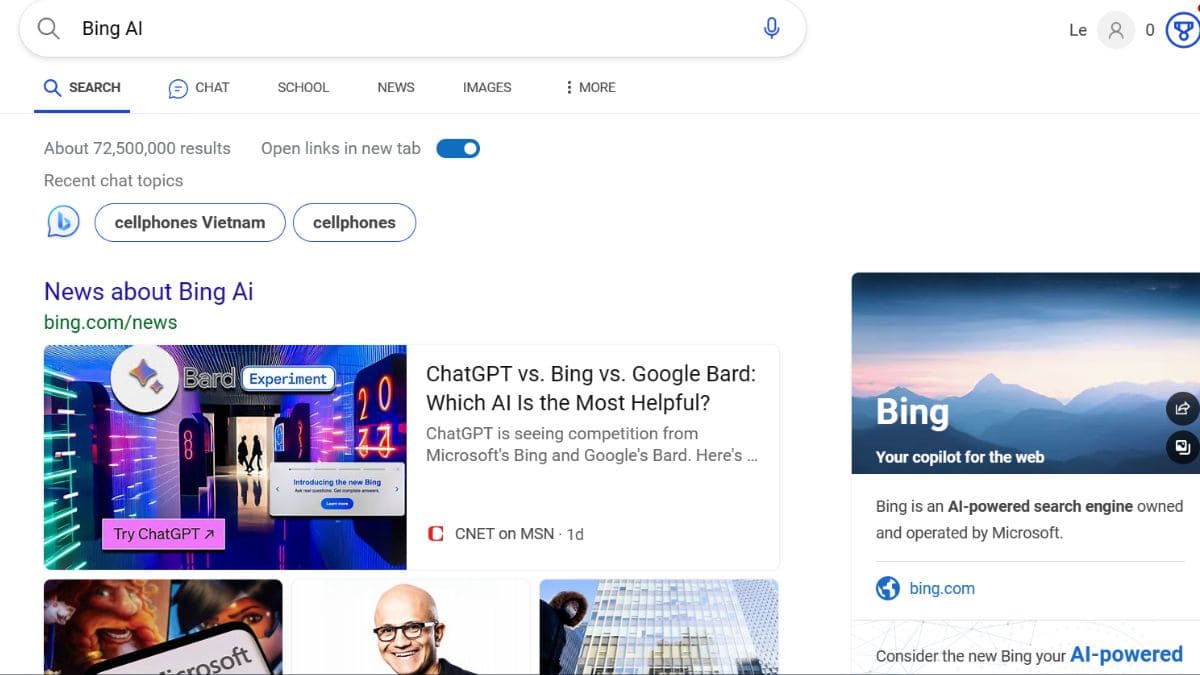 Cài đặt chế độ trò chuyện trên Bing AI bước 3