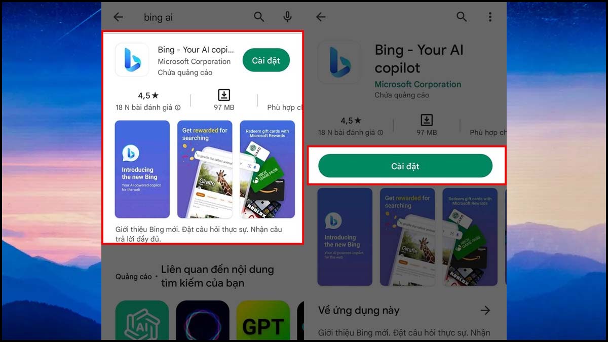 Hướng dẫn cách sử dụng Bing AI chatbot online trên điện thoại