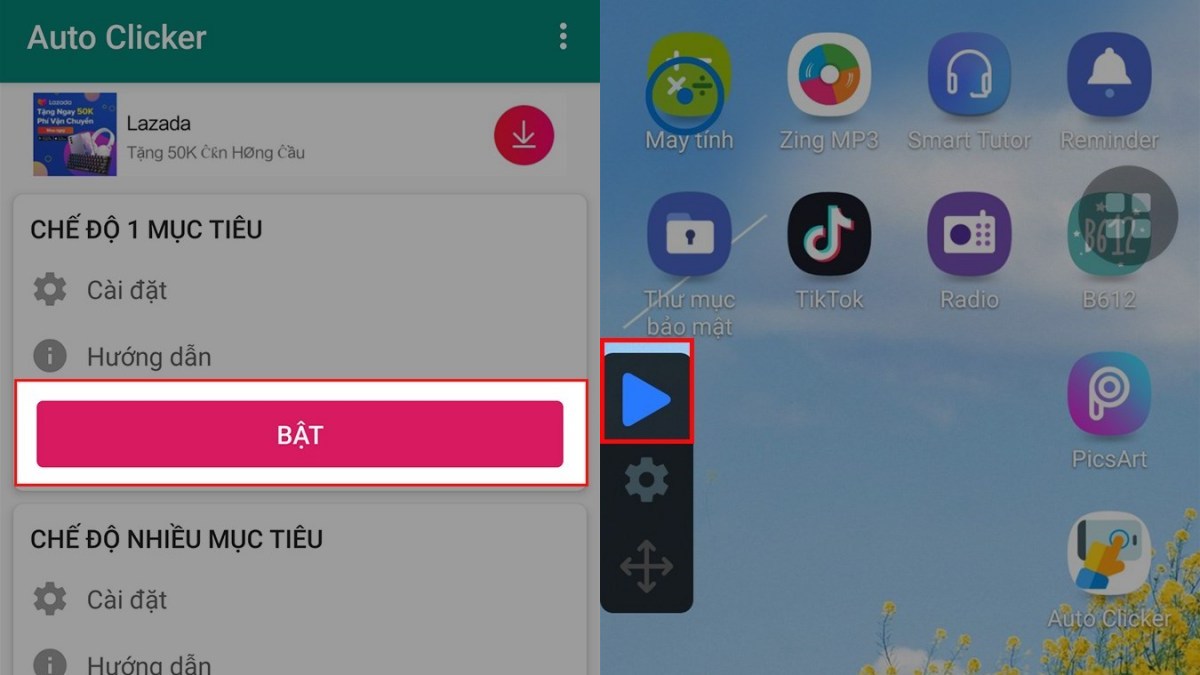 Cách dùng Auto Click bên trên Android cho 1 tiềm năng bước 3
