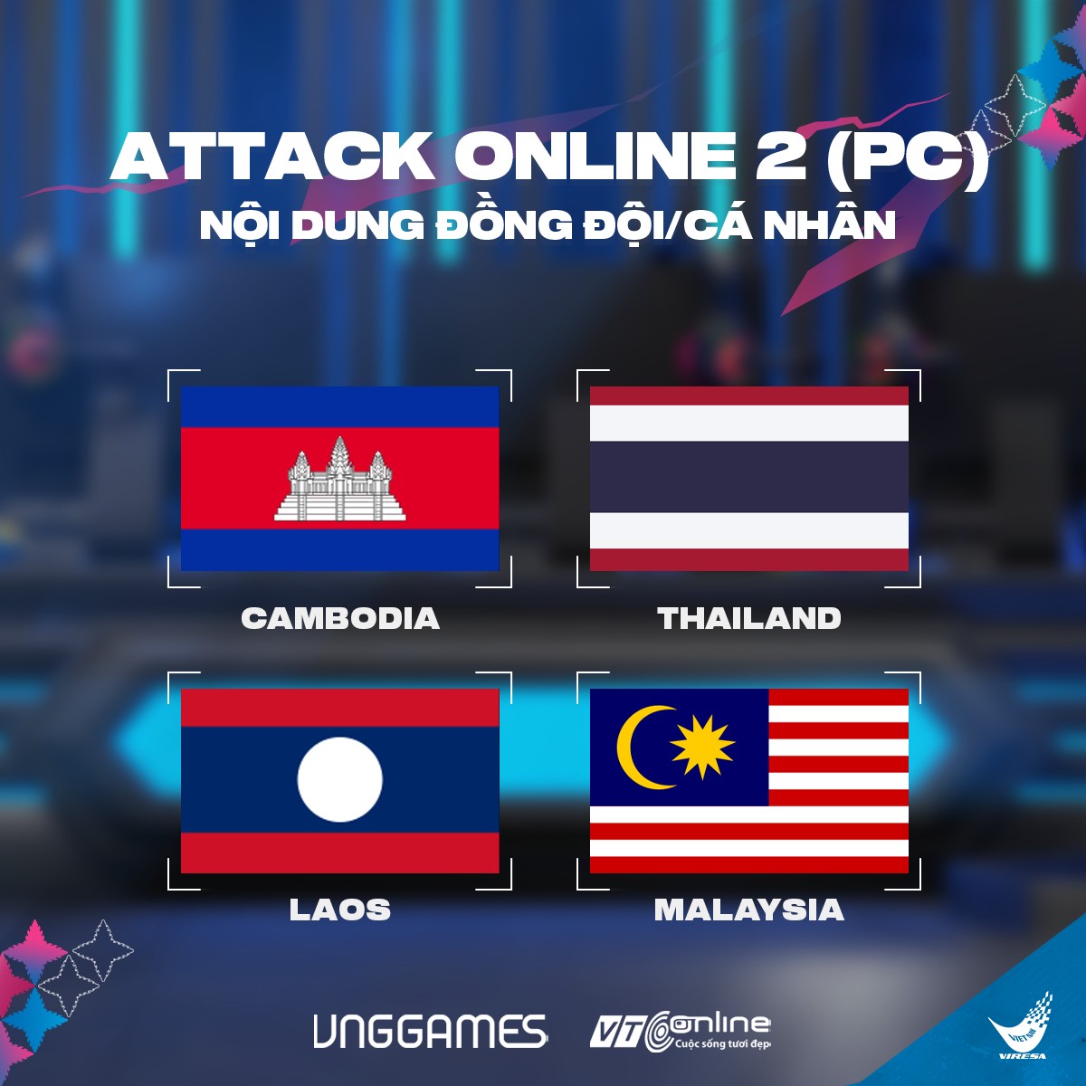 SEA Games 32 Danh sách các quốc gia tham dự các môn eSports